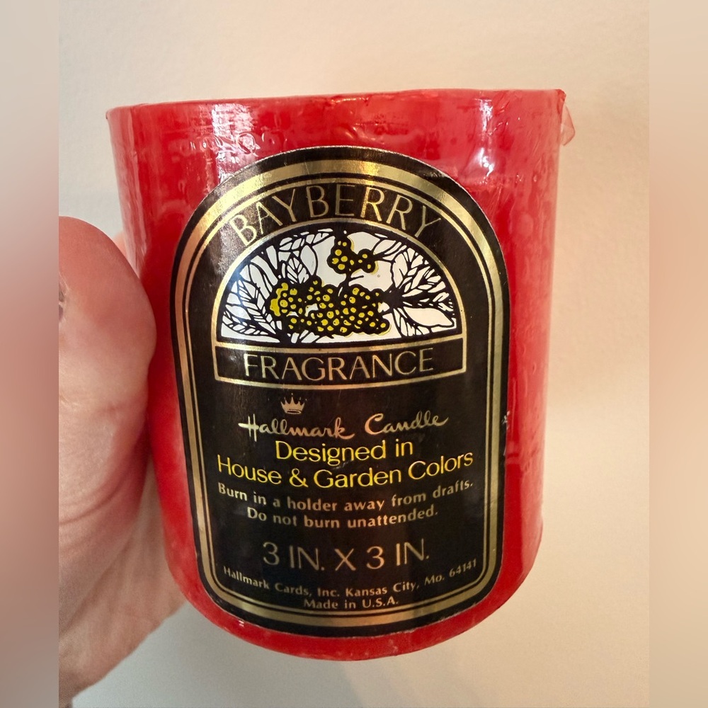 Hallmark Bayberry Fragrance Candle - Vibrant Red
